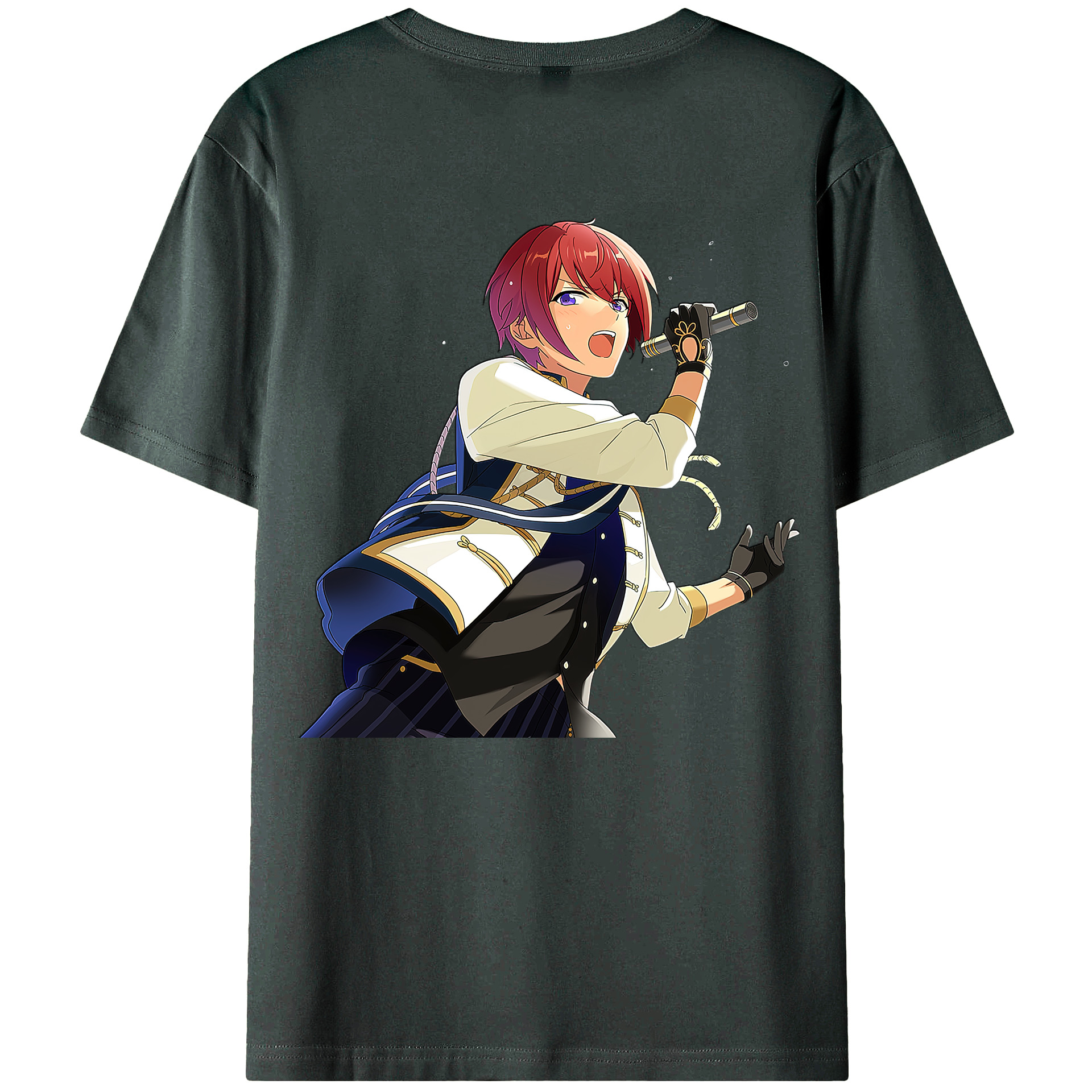 （画像用） あんさんぶるスターズ! Ensemble Stars 綿100％ メンズ半袖Tシャツ（バックプリント） 通気性